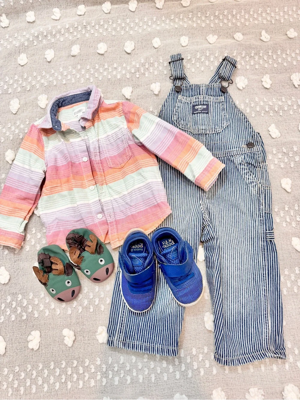 Vintage Cottagecore Toddler Bundle OshKosh Overalls Gymboree Reebok 18M D63